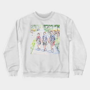 Children going to school Crewneck Sweatshirt